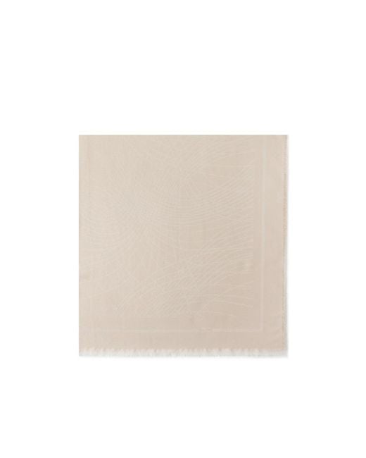 Elisabetta Franchi White Printed Pattern Square Scarf