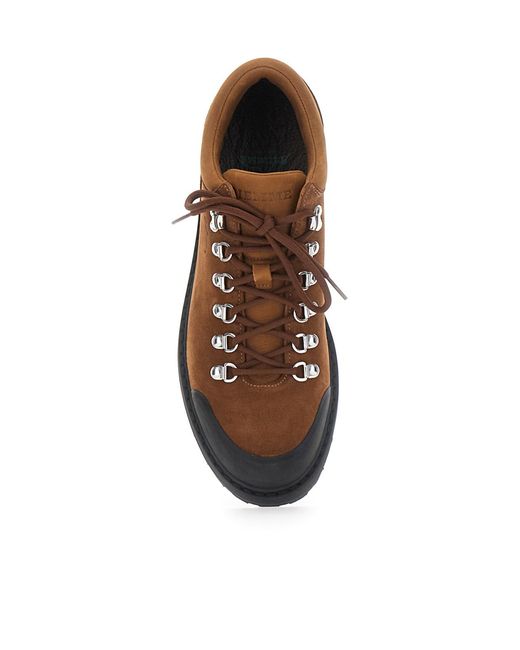 Diemme Brown Round-Toe Lace-Up Ankle Boots for men