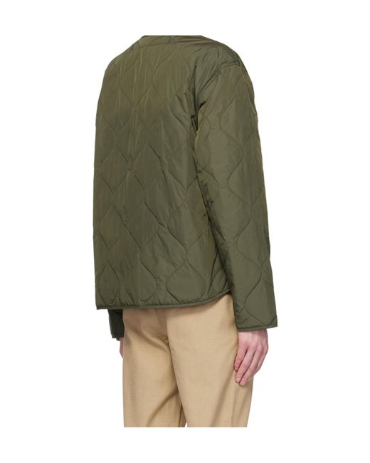 Officine Generale Green Double-Sided Quilted Casual Jacket for men