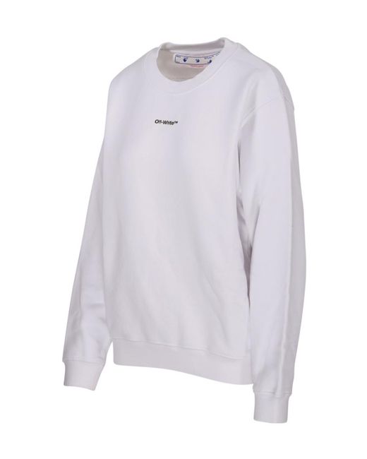 Off-White c/o Virgil Abloh White Logo Printed Crewneck Sweater