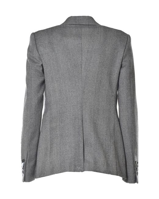 Tonello Gray Single-Breasted Blazer