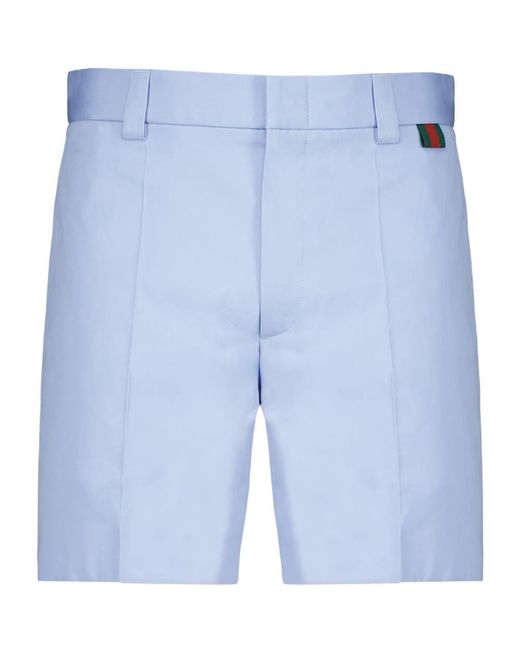 Gucci Blue Web-Loop Tailored Shorts for men