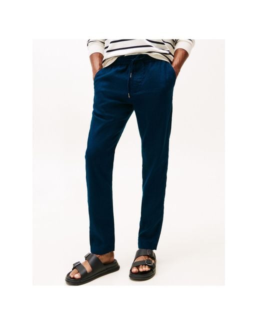 Tommy Hilfiger Blue Harlem Relaxed Tapered Leg Chinos for men