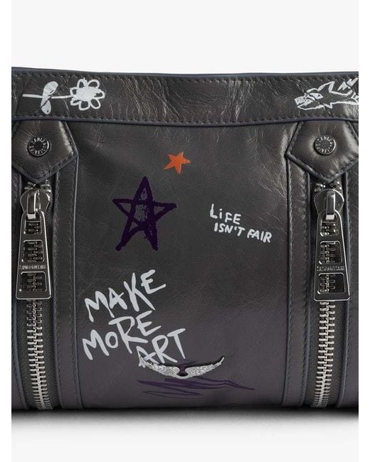 Zadig & Voltaire Black X Humberto Cruz Sunny Mood Zipped Crossbody Bag