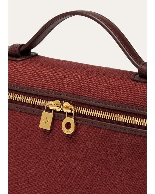 Loro Piana Red Extra Pocket L19 Handbag