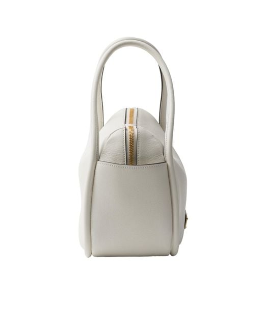 Prada Gray Darling Leather Handbag