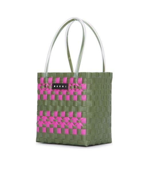 Marni Pink Interwoven-Design Tote Bag