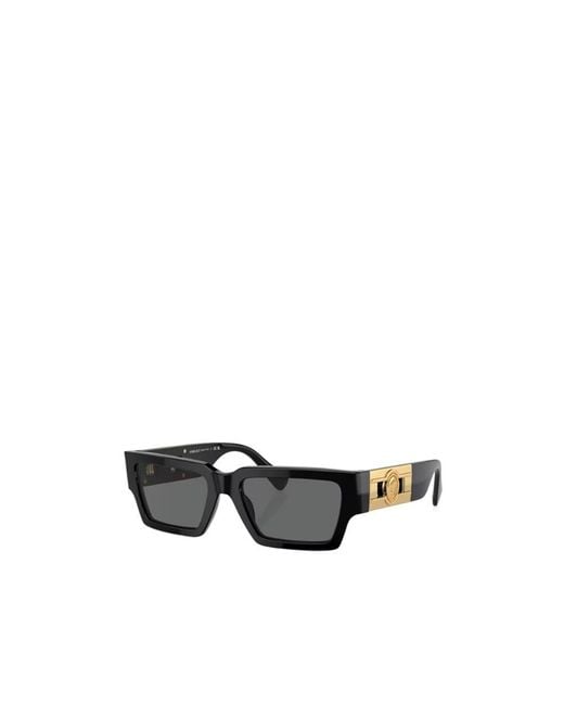 Versace Gray Eyewear Rectangle Frame Sunglasses for men