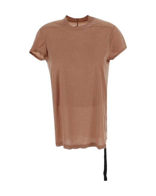 Rick Owens Brown Short-Sleeved Crewneck T-Shirt