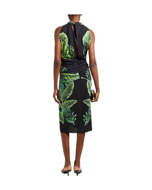 Dolce & Gabbana Green Print Sleeveless Dress