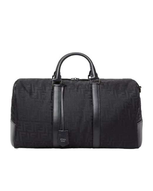 Fendi Black Ff Zipped Travel Bag for men