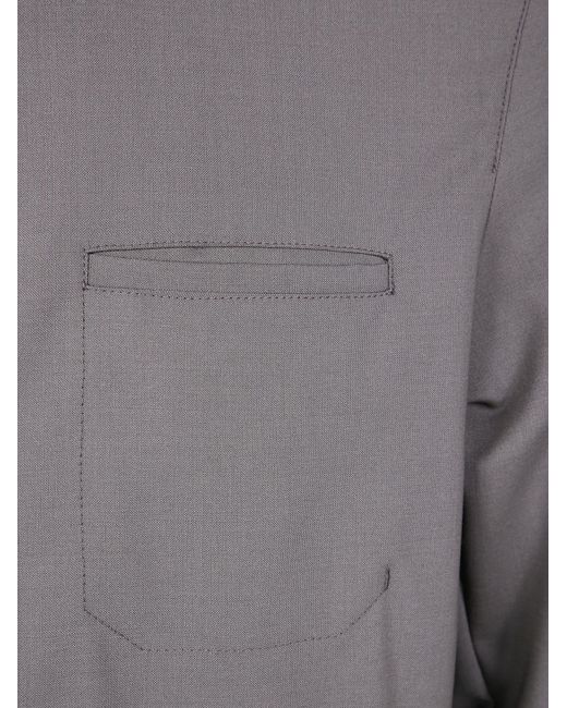 Herno Gray Button-Fastening Shirt Jacket for men