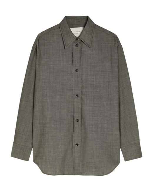 Studio Nicholson Gray Rouen Wool Shirt