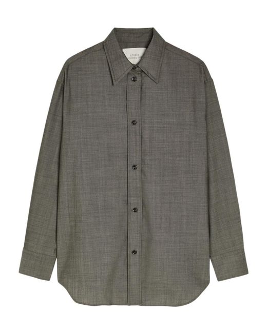 Studio Nicholson Gray Rouen Wool Shirt