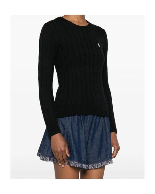 Polo Ralph Lauren Black Pony Embroidered Crewneck Jumper