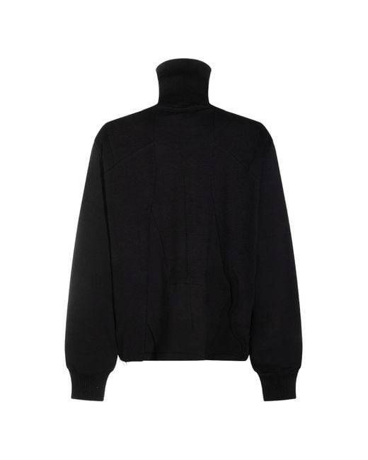 Thom Krom Black Knitted Zip-Up Jacket for men
