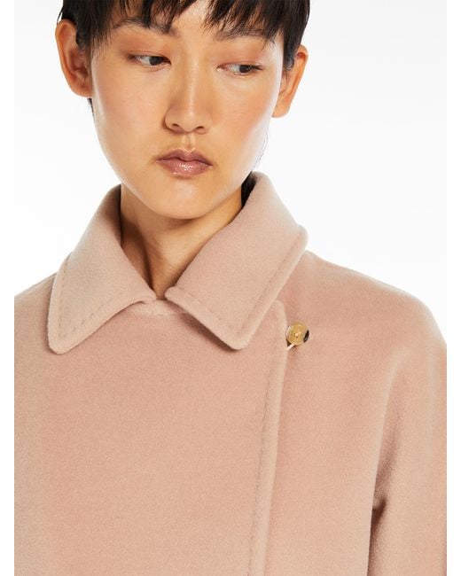 Max Mara Natural Cashmere And Wool Wrap Coat