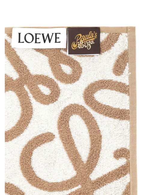 Loewe White Anagram Towel for men