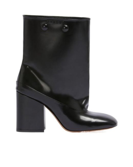 Marni Black Trunkaroo Square-Toe Block-Heel Ankle Boots