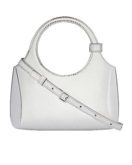 Courreges White Courrèges Mini Holy Logo Embossed Shoulder Bag