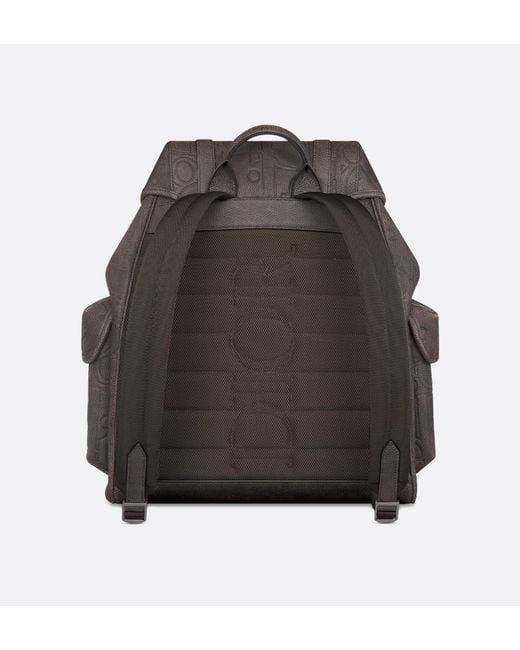 Dior Gray Hit The Road Backpack With Flap for men