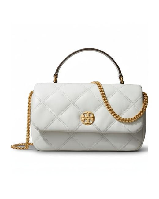 Tory Burch White Flap Shoulder Bag