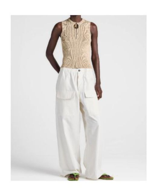 J.W. Anderson Natural Jw Anderson Zipped Tank Top