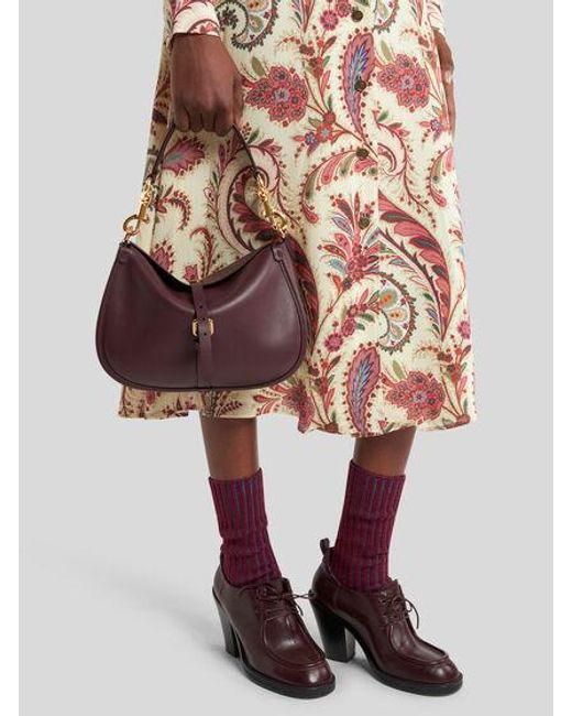 Etro Purple Medium Pony Bag