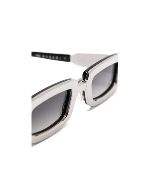 Jacques Marie Mage White Ryder Rectangle-Frame Sunglasses for men