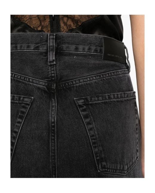 Citizens of Humanity Black Ayla High-Rise Wide-Leg Jeans