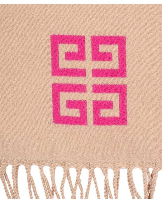 Givenchy White Logo Scarf