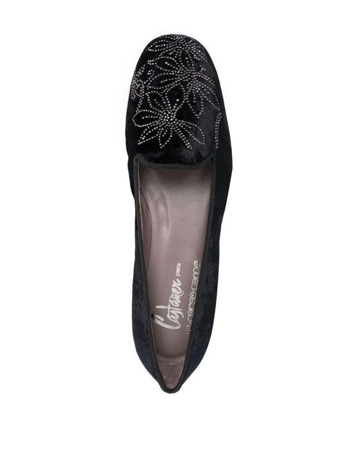 Castaner Black Round-Toe Flat Shoes