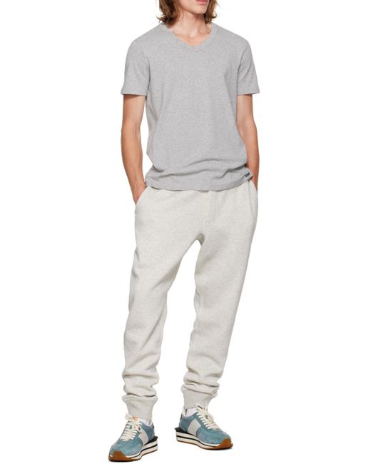 Tom Ford White V-Neck Jersey T-Shirt for men