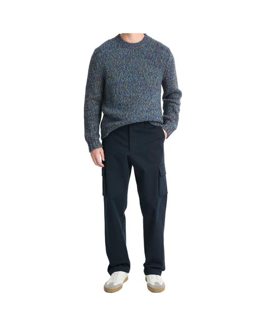 Vince Blue Herringbone Pattern Work Casual Pants for men