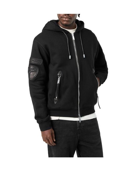 DSquared² Black Zipup Hooded Jacket for men