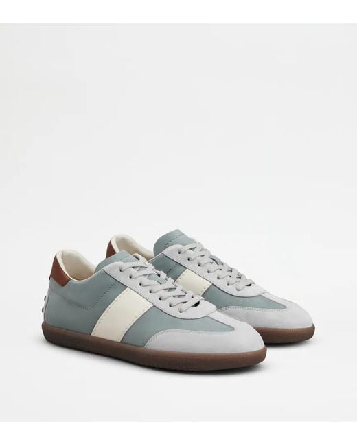 Tod's Gray Stripe Detail Sneakers for men