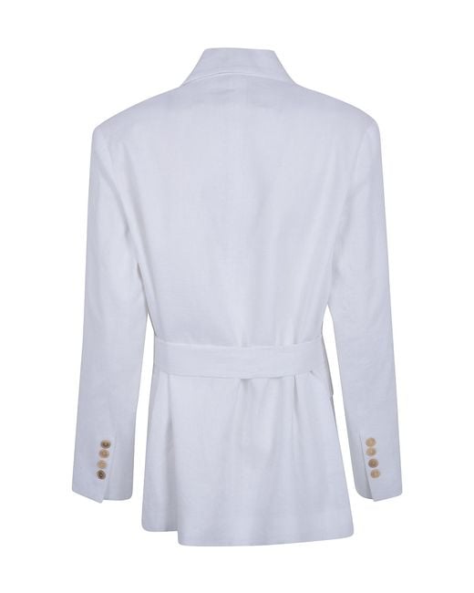 Semicouture Blue Belted Blazer