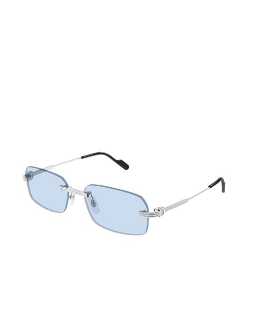 Cartier Blue Two-Tone Sunglasses for men