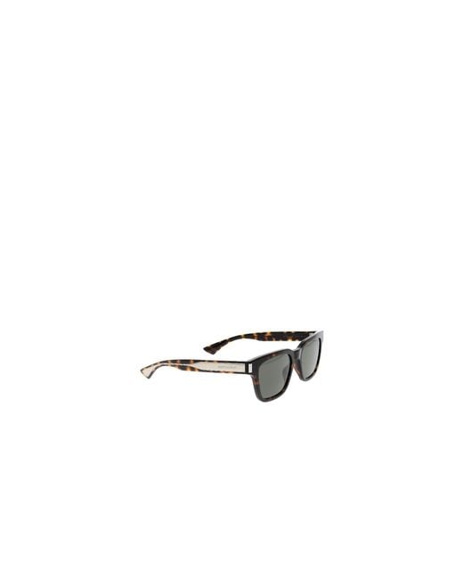 Saint Laurent White Eyewear Rectangle Frame Sunglasses