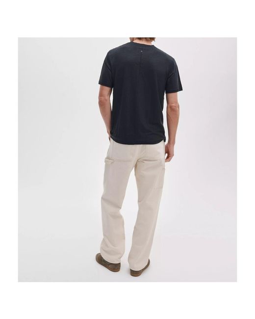 Rag & Bone Black Classic Linen Tee for men