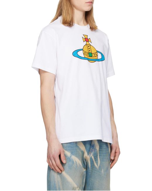 Vivienne Westwood White Oversized Orb T-Shirt for men