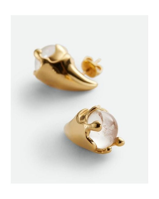 Bottega Veneta Metallic Mini Drop Earrings
