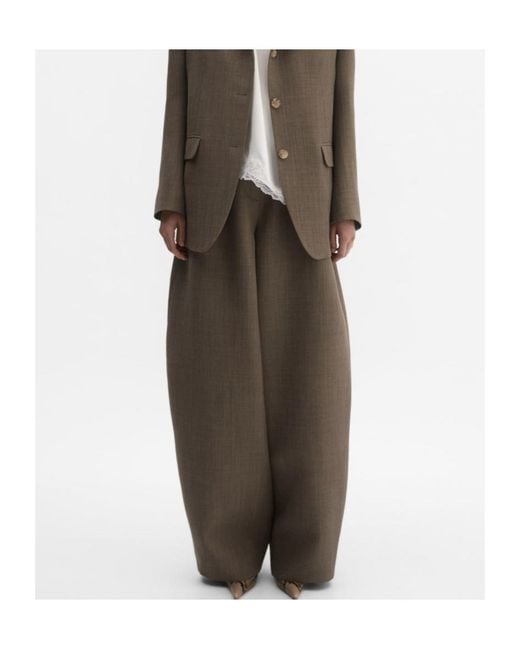 Magda Butrym Green Balloon-Fit Tailored Pants