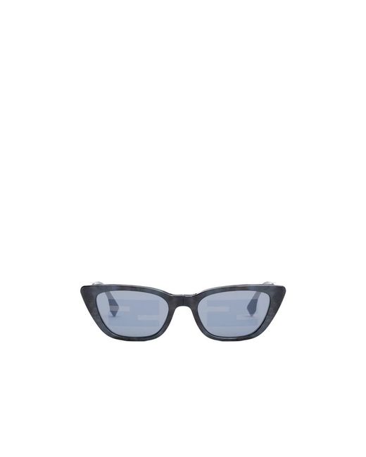 Fendi Blue Eyewear Cat-Eye Frame Sunglasses