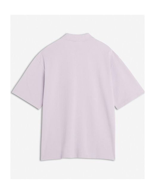 Maison Kitsuné Purple Bold Fox Head-Appliqué Polo Shirt for men