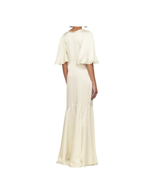 Bode Natural V-Neck Dress