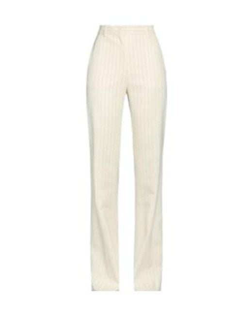 Sportmax White Stripe Flared Pants