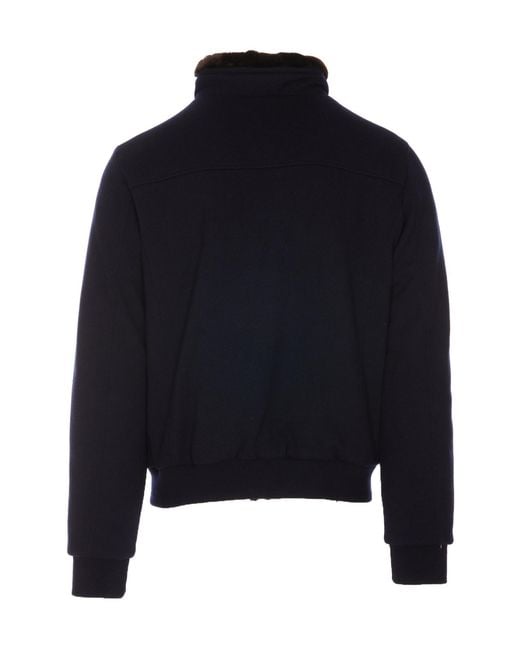 Moorer Blue Bellati-Mrw Zipped Padded Jacket for men