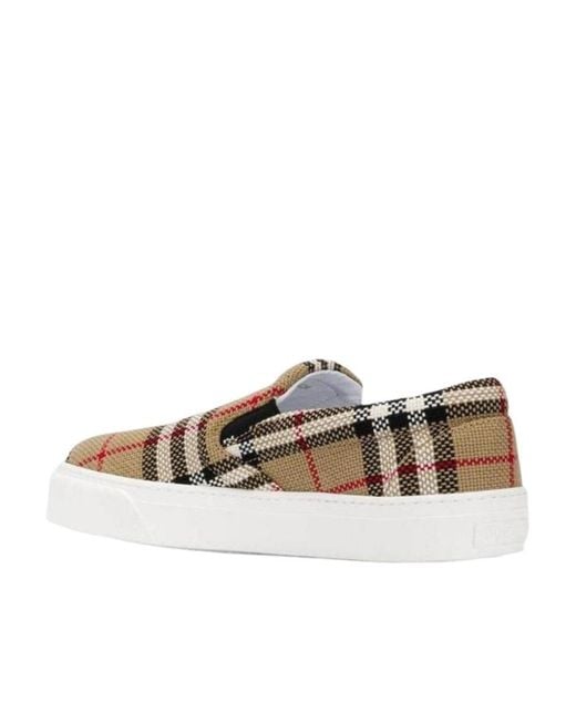 Burberry Multicolor Vintage Check Slip-On Sneakers