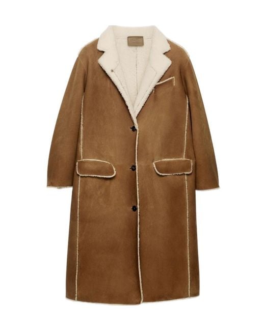 Prada Brown Shearling Coat